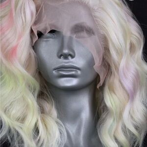 Rainbow splash Lace Front wigs lot of two Websters wigs UK brand
